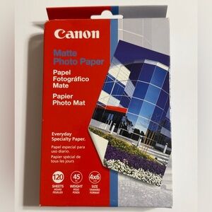Canon White Matte Photo Paper - Red and Blue Packaging.  120 Sheets. 4x6
